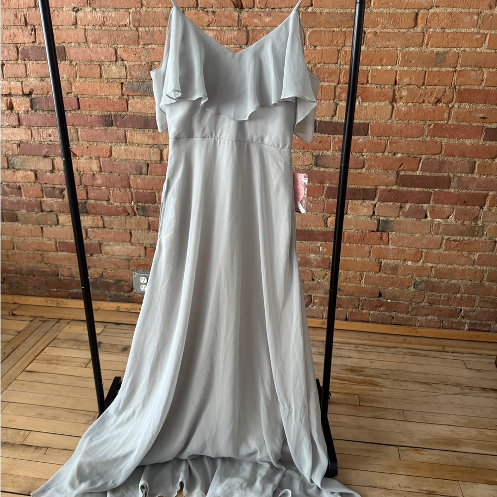 Birdy Grey Light Gray Maxi Dress